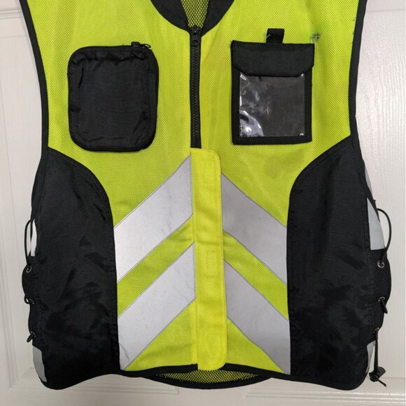 Bravo Victor Military Spec Hi Vis Motorcycle Vest Mens XL- 4XL Adjustable Sizing - Picture 4 of 13